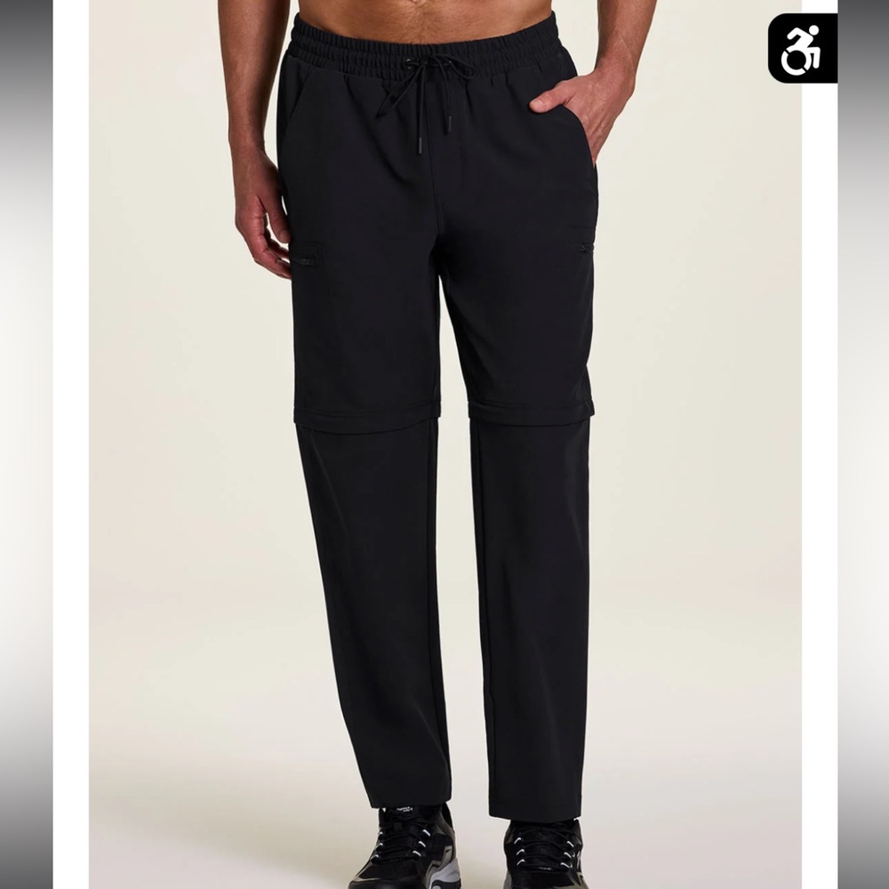 Avalanche outdoor supply company convertible stretch woven pant in black size L